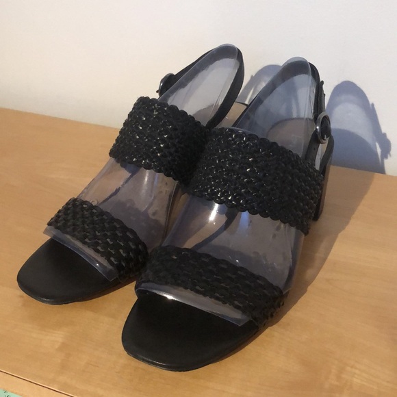 New in Box Lord & Taylor Sabbie Woven Block Heeled Sandals - Picture 3 of 8